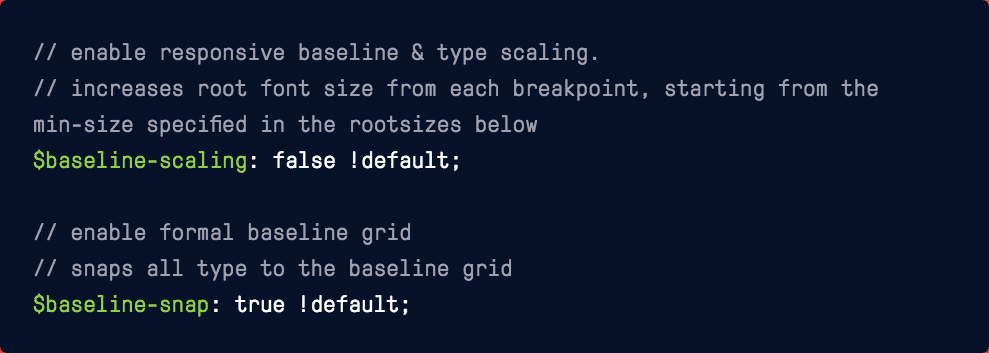 Scaling / Baseline